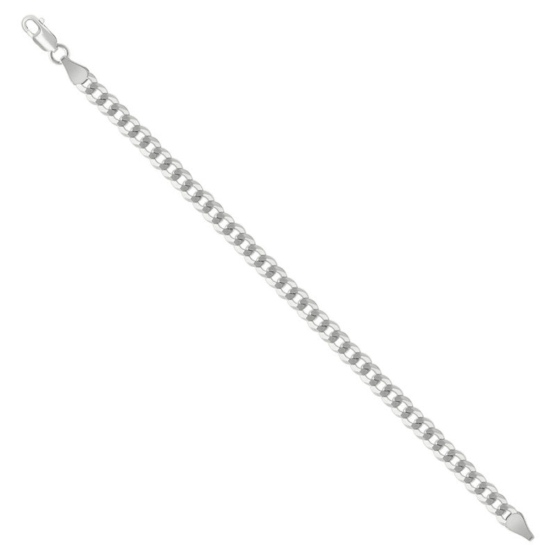 925 Silver Solid Super Flat Cuban Chain 5.2mm
