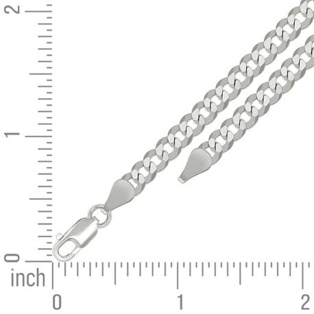 925 Silver Solid Super Flat Cuban Chain 5.2mm
