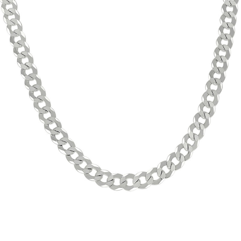 925 Silver Solid Super Flat Cuban Chain 5.2mm