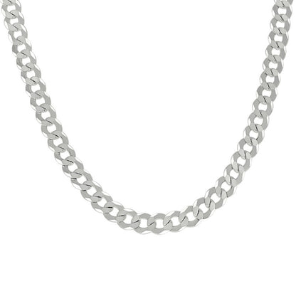925 Silver Solid Super Flat Cuban Chain 5.2mm