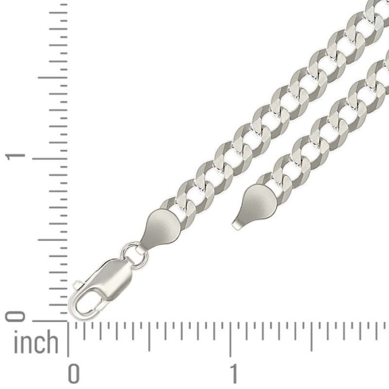 925 Silver Solid Super Flat Cuban Chain 6mm