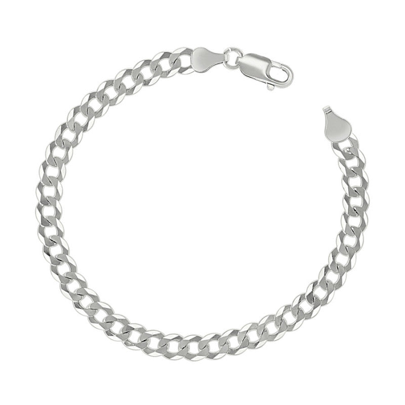 925 Silver Solid Super Flat Cuban Chain 6mm