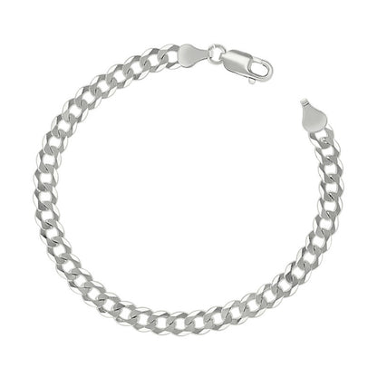 925 Silver Solid Super Flat Cuban Chain 6mm