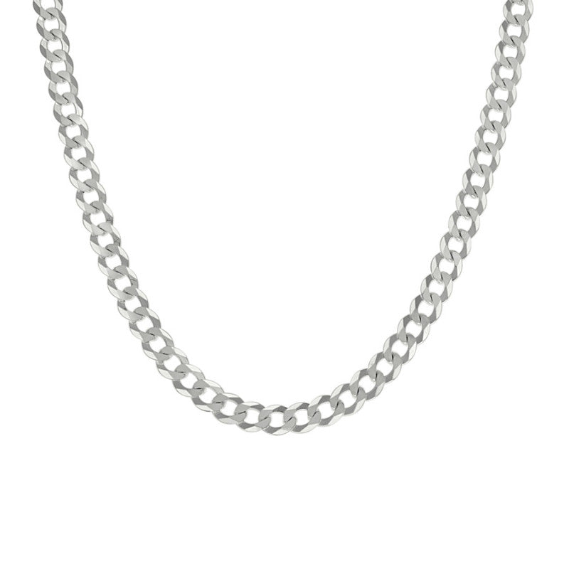 925 Silver Solid Super Flat Cuban Chain 6mm