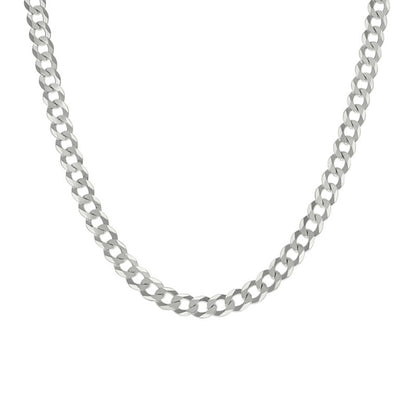 925 Silver Solid Super Flat Cuban Chain 6mm
