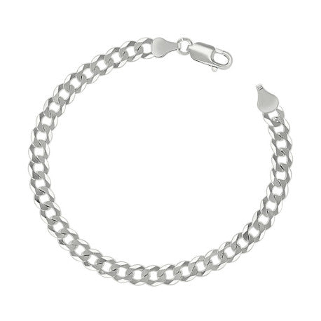 925 Silver Solid Super Flat Cuban Chain 6mm