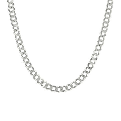 925 Silver Solid Super Flat Cuban Chain 6mm