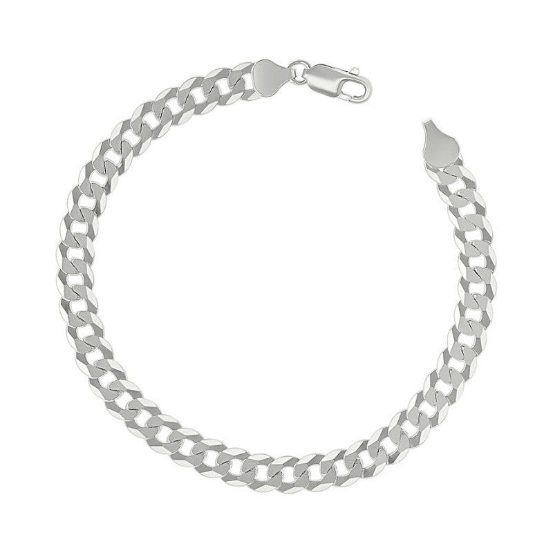 925 Silver Solid Super Flat Cuban Chain 7.2mm