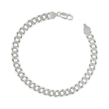 925 Silver Solid Super Flat Cuban Chain 7.2mm