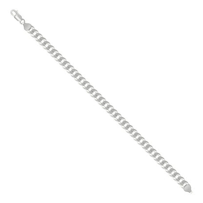 925 Silver Solid Super Flat Cuban Chain 7.2mm
