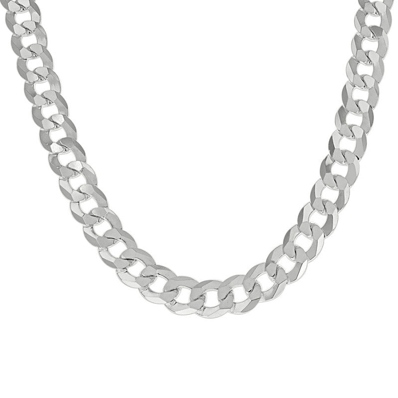 925 Silver Solid Super Flat Cuban Chain 7.2mm