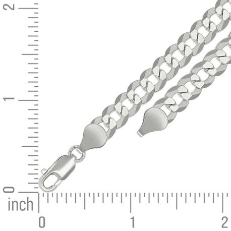 925 Silver Solid Super Flat Cuban Chain 7.2mm