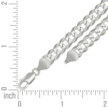 925 Silver Solid Super Flat Cuban Chain 7.2mm