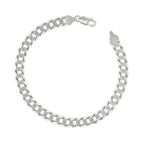 925 Silver Solid Super Flat Cuban Chain 7.2mm