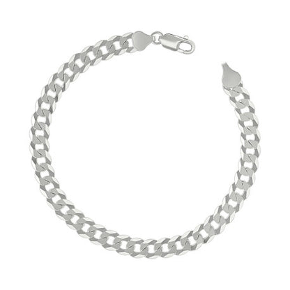 925 Silver Solid Super Flat Cuban Chain 7.2mm