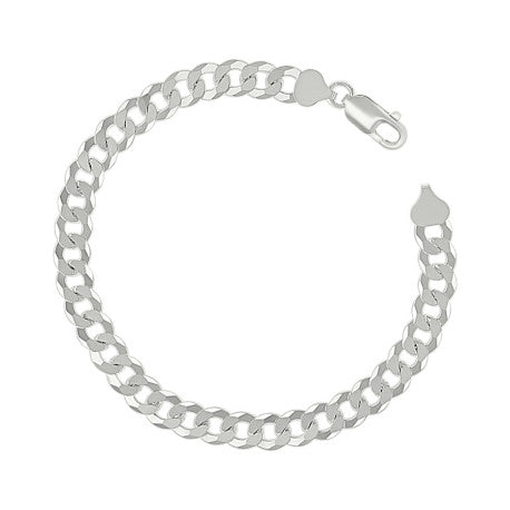 925 Silver Solid Super Flat Cuban Chain 7.8mm