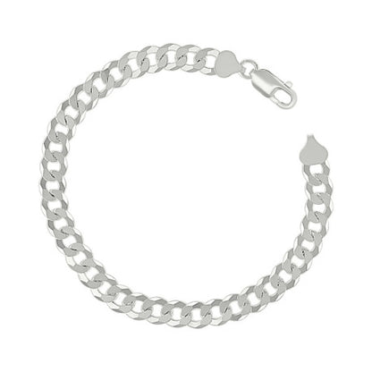 925 Silver Solid Super Flat Cuban Chain 7.8mm