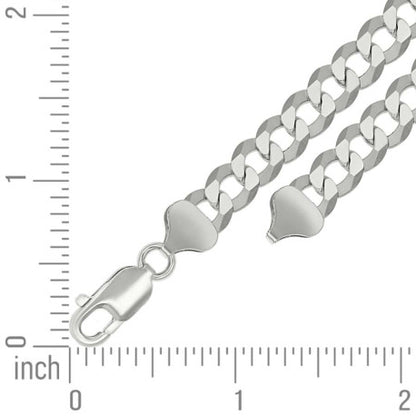 925 Silver Solid Super Flat Cuban Chain 7.8mm