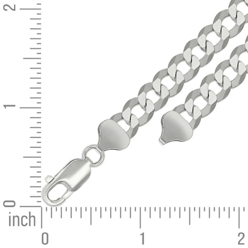 925 Silver Solid Super Flat Cuban Chain 7.8mm