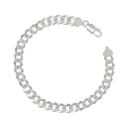 925 Silver Solid Super Flat Cuban Chain 7.8mm