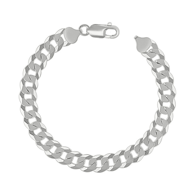 925 Silver Solid Super Flat Cuban Chain 8.6mm