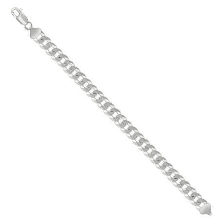 925 Silver Solid Super Flat Cuban Chain 8.6mm