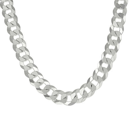 925 Silver Solid Super Flat Cuban Chain 8.6mm