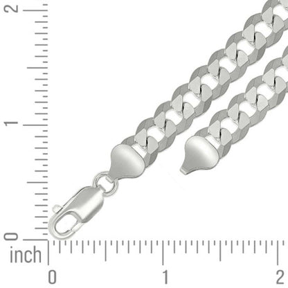 925 Silver Solid Super Flat Cuban Chain 8.6mm
