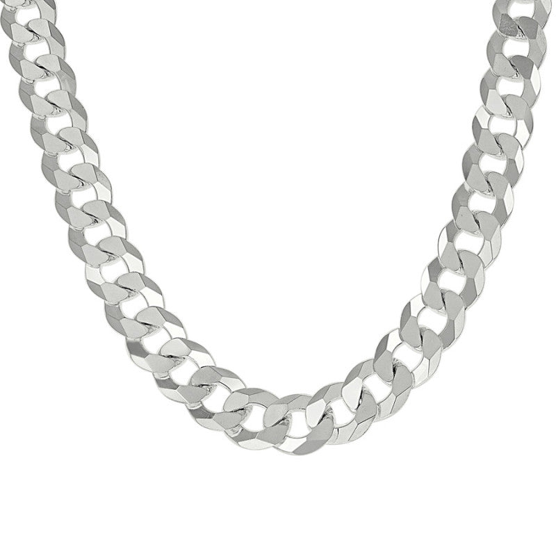 925 Silver Solid Super Flat Cuban Chain 8.6mm