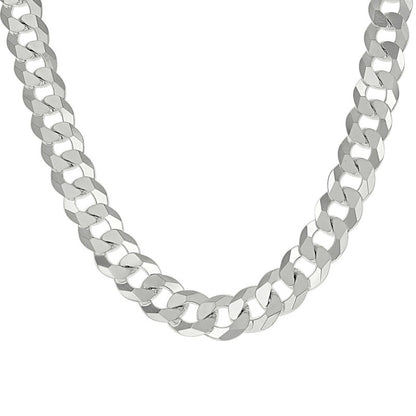 925 Silver Solid Super Flat Cuban Chain 8.6mm