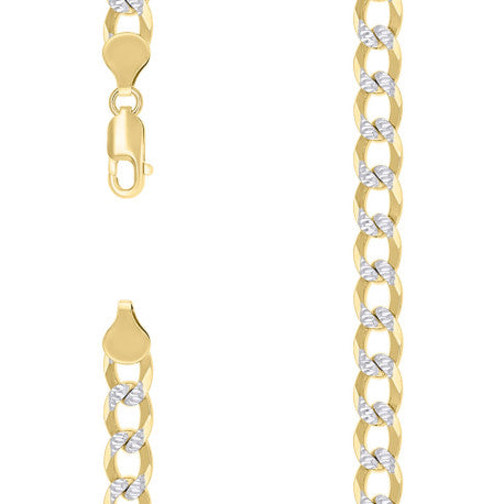 925 Silver Solid Super Flat Cuban Chain 7.4mm