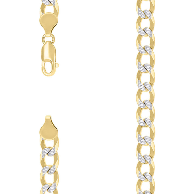 925 Silver Solid Super Flat Cuban Chain 7.4mm