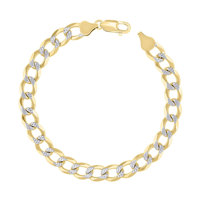 925 Silver Solid Super Flat Cuban Chain 7.4mm