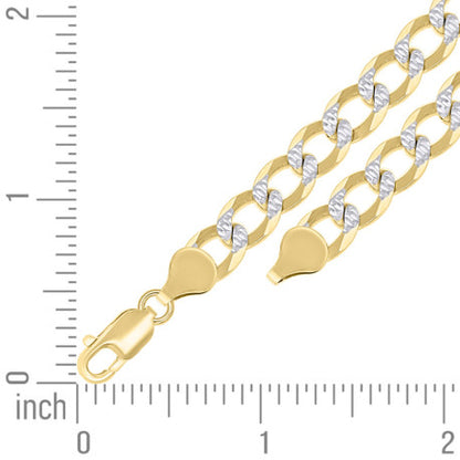925 Silver Solid Super Flat Cuban Chain 7.4mm