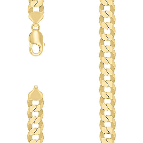 925 Silver Solid Super Flat Cuban Chain 10.5mm