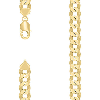 925 Silver Solid Super Flat Cuban Chain 10.5mm