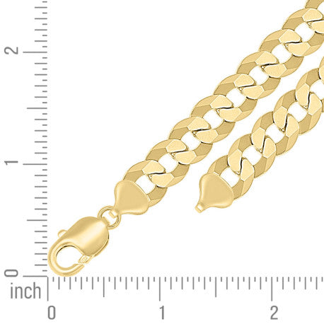 925 Silver Solid Super Flat Cuban Chain 10.5mm