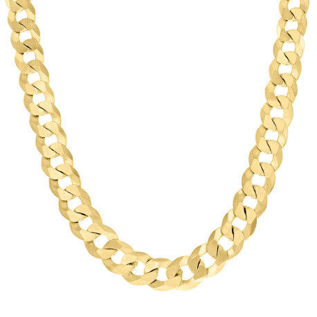 925 Silver Solid Super Flat Cuban Chain 10.5mm