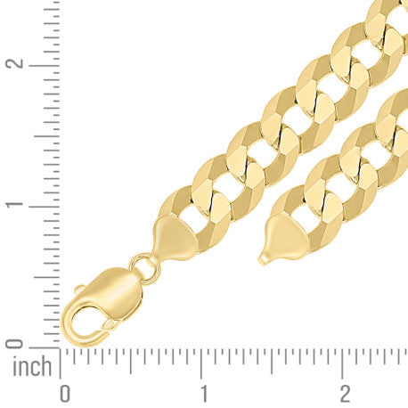 925 Silver Solid Super Flat Cuban Chain 12.5mm