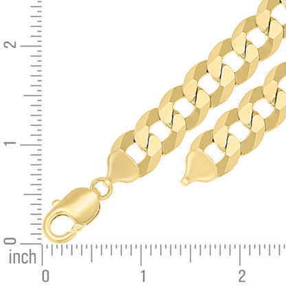 925 Silver Solid Super Flat Cuban Chain 12.5mm