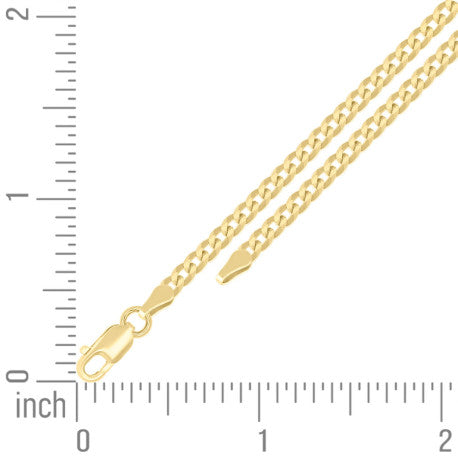 925 Silver Solid Super Flat Cuban Chain 2.8mm