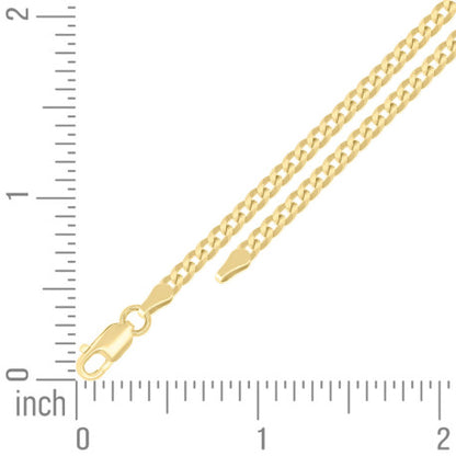 925 Silver Solid Super Flat Cuban Chain 2.8mm