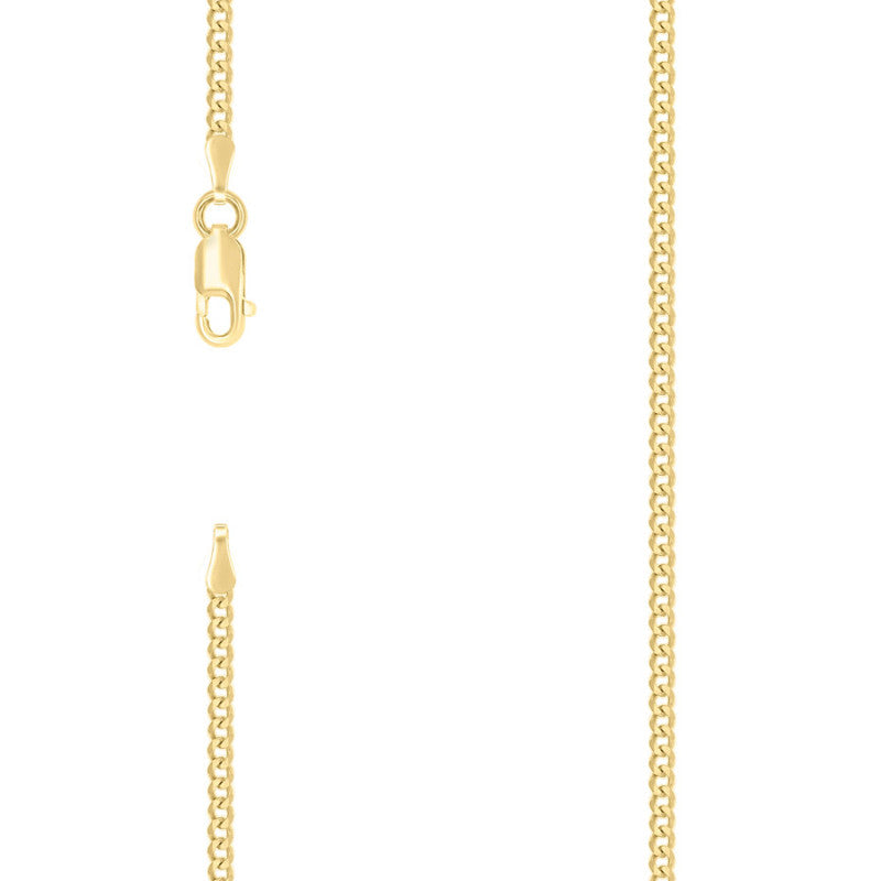 925 Silver Solid Super Flat Cuban Chain 2mm
