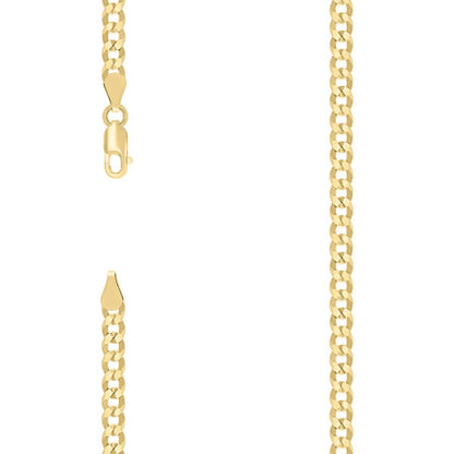925 Silver Solid Super Flat Cuban Chain 3.7mm