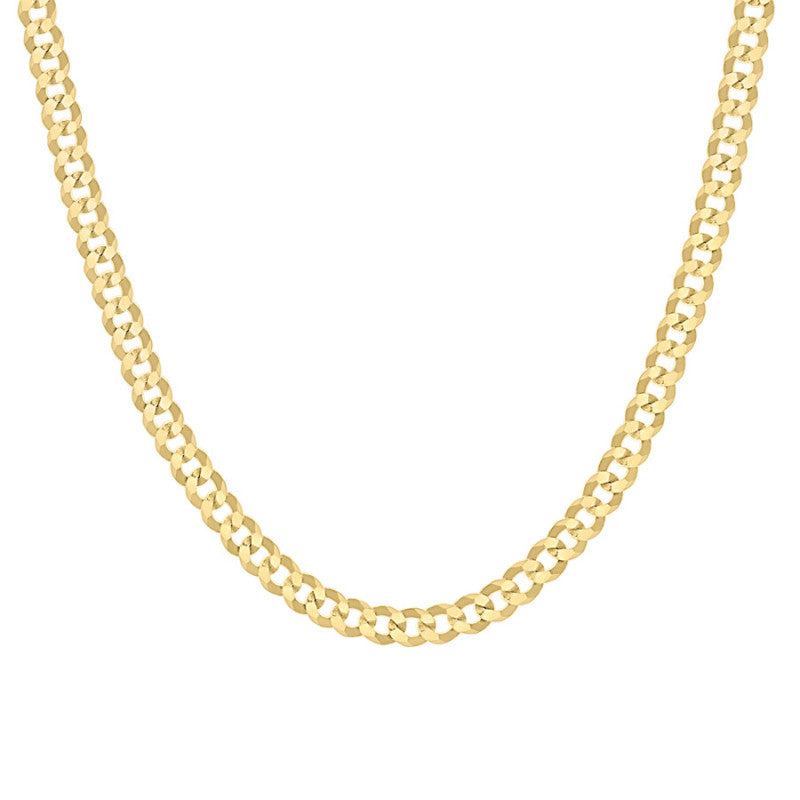 925 Silver Solid Super Flat Cuban Chain 3.7mm