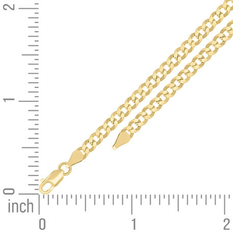 925 Silver Solid Super Flat Cuban Chain 3.7mm