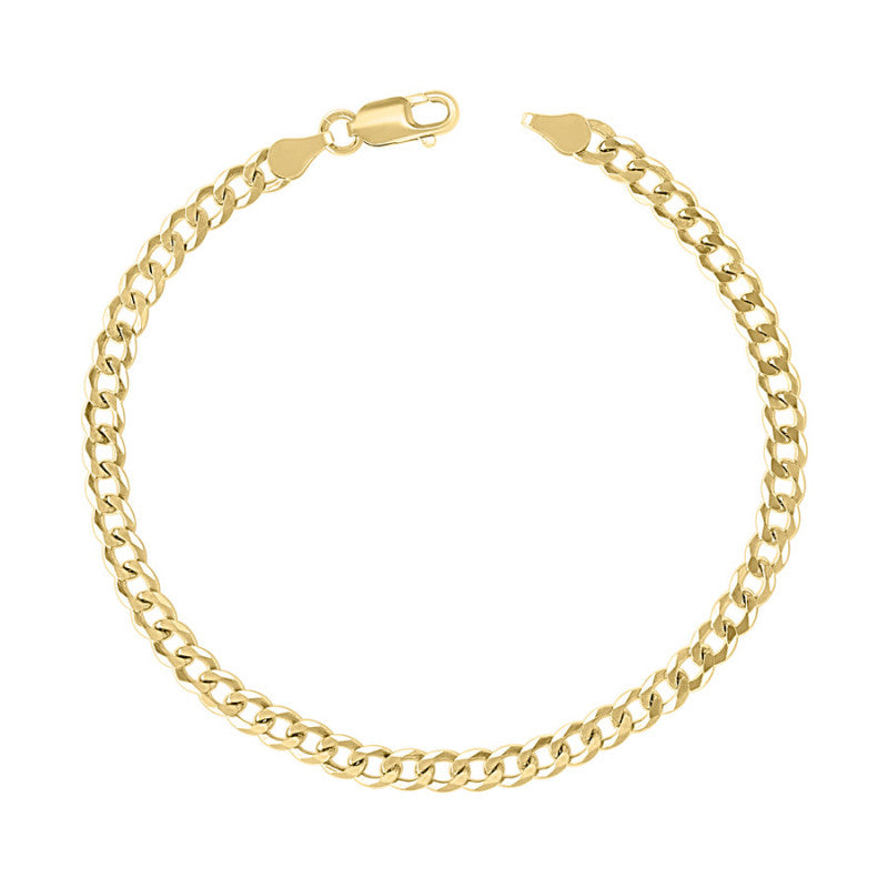 925 Silver Solid Super Flat Cuban Chain 4.2mm
