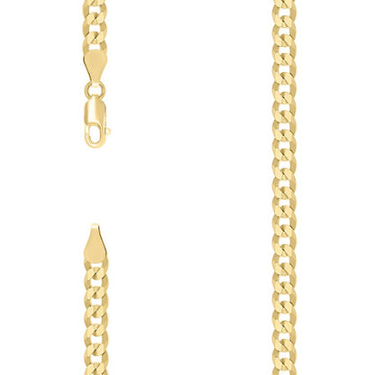 925 Silver Solid Super Flat Cuban Chain 5.2mm