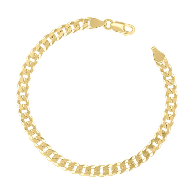 925 Silver Solid Super Flat Cuban Chain 5.2mm