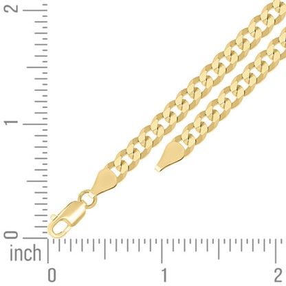 925 Silver Solid Super Flat Cuban Chain 5.2mm